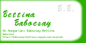 bettina babocsay business card